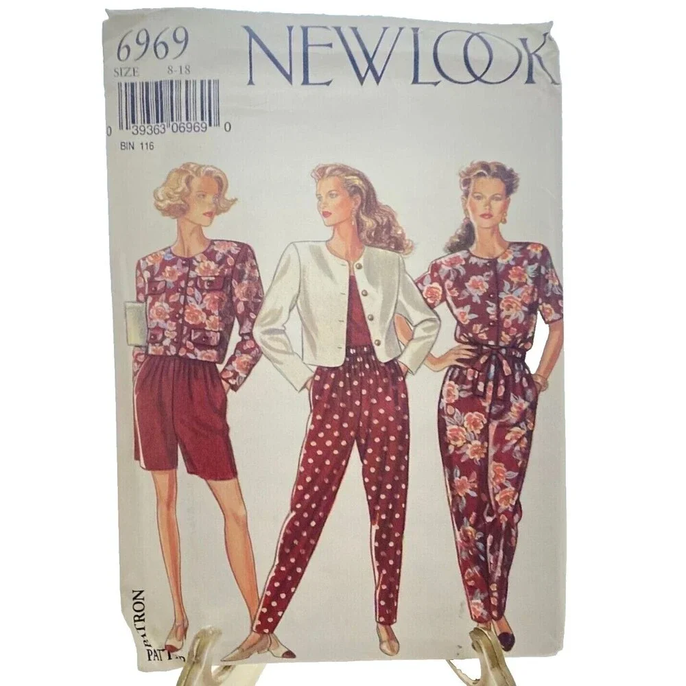 #6969 New Look Womens Top and Pullon Pants or Shorts Sewing Pattern Size 8-18